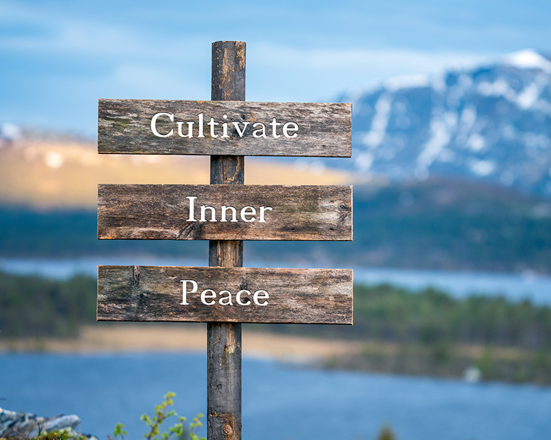 Sign with Cultivate Inner Peace on it